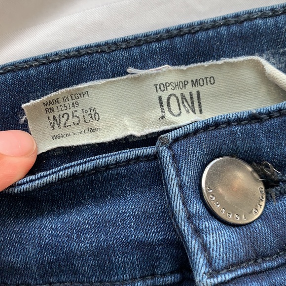 Topshop Joni blue skinny jeans high waisted - Picture 3 of 6